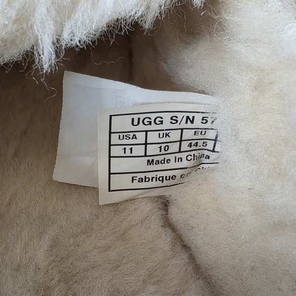 UGG Australia Ascot Slippers Chestnut Suede Shearling Moccasin Men’s Size 11 - Picture 6 of 8